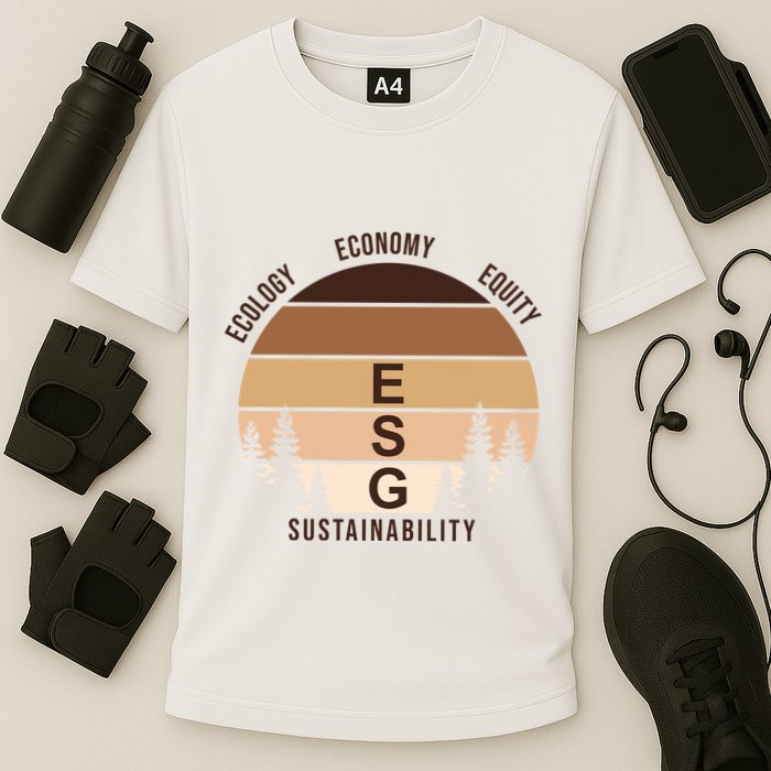 Environment Social Governance Retro ESG Cooling Performance Crew T-Shirt