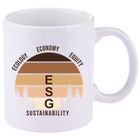 Environment Social Governance Retro ESG 11oz C Handle Ceramic Mug