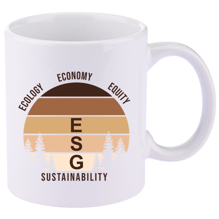 Environment Social Governance Retro ESG 11oz C Handle Ceramic Mug