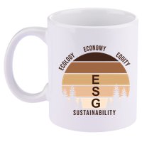 Environment Social Governance Retro ESG 11oz C Handle Ceramic Mug