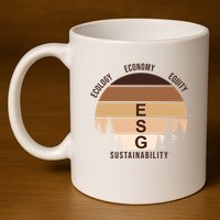 Environment Social Governance Retro ESG 11oz C Handle Ceramic Mug