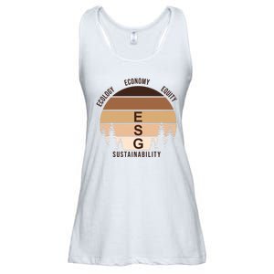 Environment Social Governance Retro ESG Ladies Essential Flowy Tank