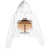 Environment Social Governance Retro ESG Crop Fleece Hoodie