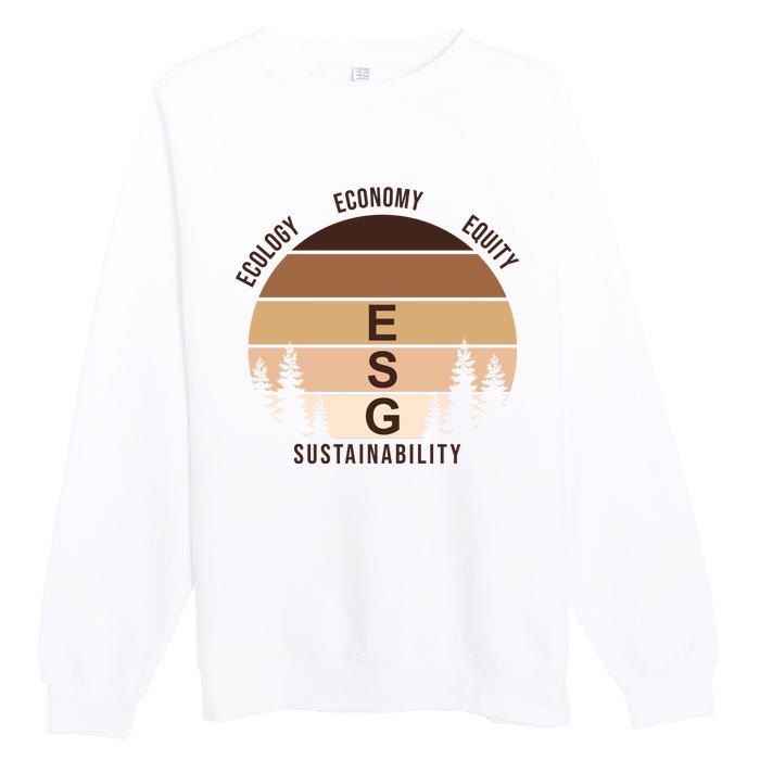 Environment Social Governance Retro ESG Premium Crewneck Sweatshirt