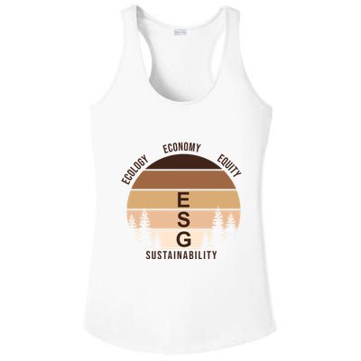 Environment Social Governance Retro ESG Ladies PosiCharge Competitor Racerback Tank