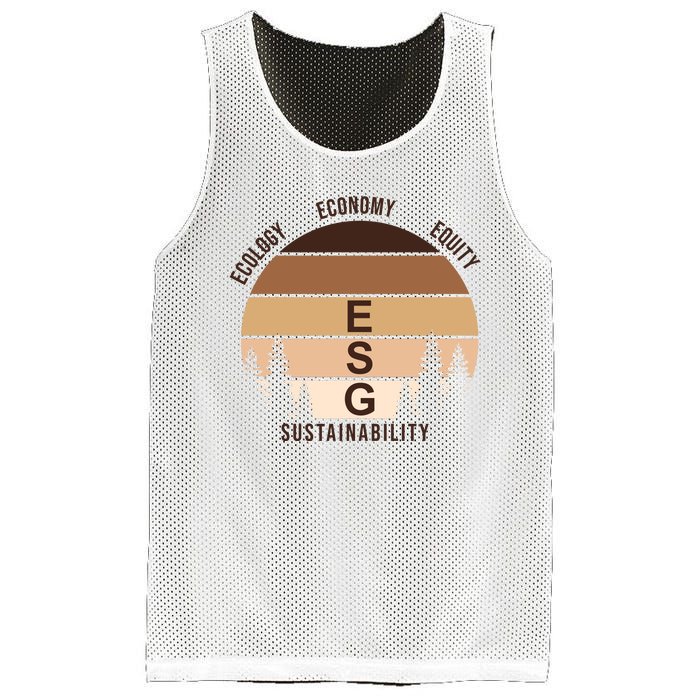 Environment Social Governance Retro ESG Mesh Reversible Basketball Jersey Tank