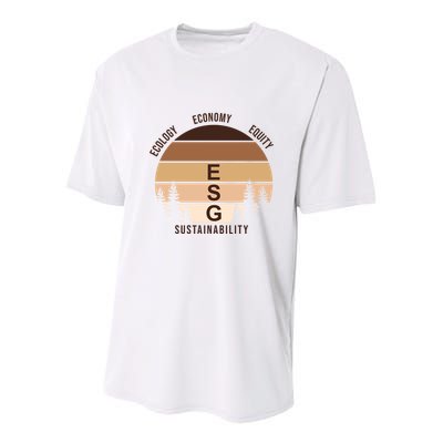 Environment Social Governance Retro ESG Youth Performance Sprint T-Shirt