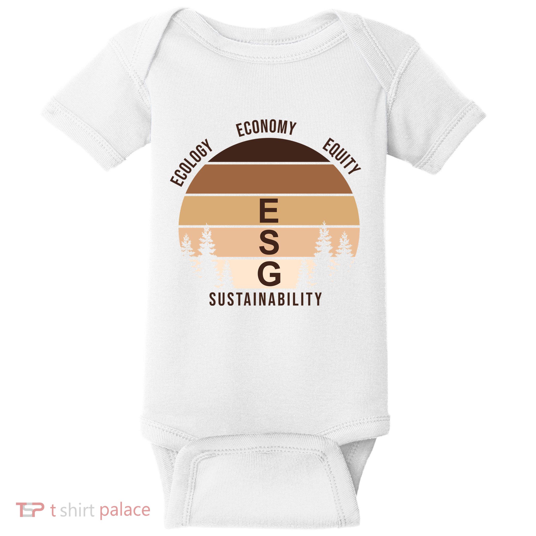 Environment Social Governance Retro ESG Baby Bodysuit