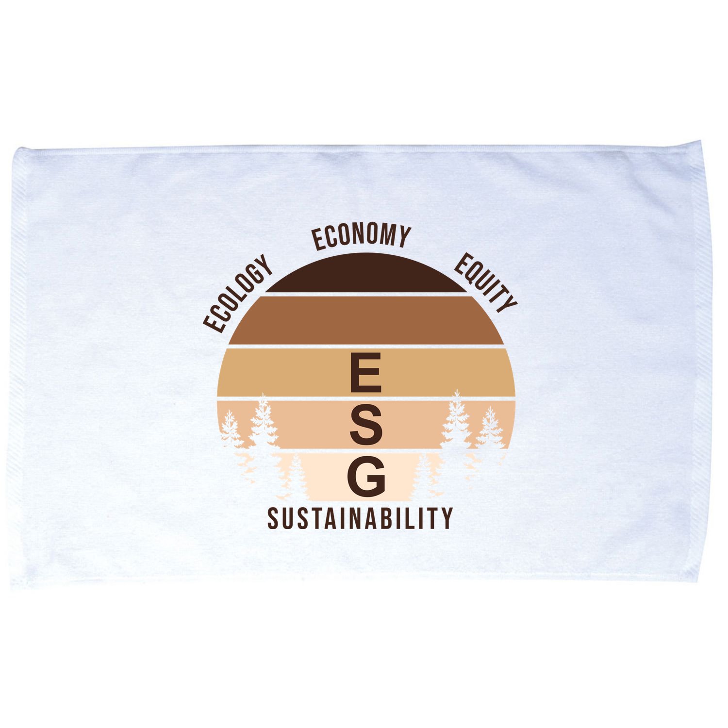 Environment Social Governance Retro ESG Microfiber Hand Towel