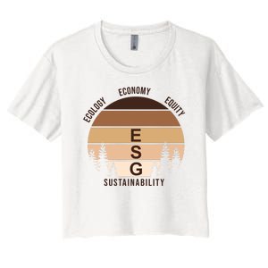 Environment Social Governance Retro ESG Women's Crop Top Tee