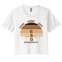 Environment Social Governance Retro ESG Women's Crop Top Tee