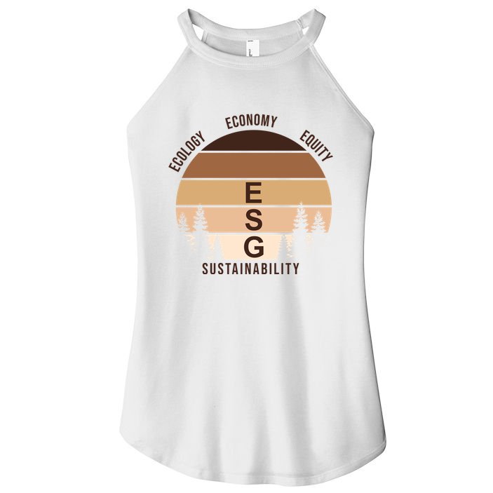 Environment Social Governance Retro ESG Women's Perfect Tri Rocker Tank