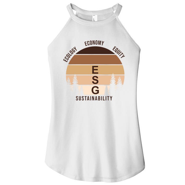 Environment Social Governance Retro ESG Women's Perfect Tri Rocker Tank