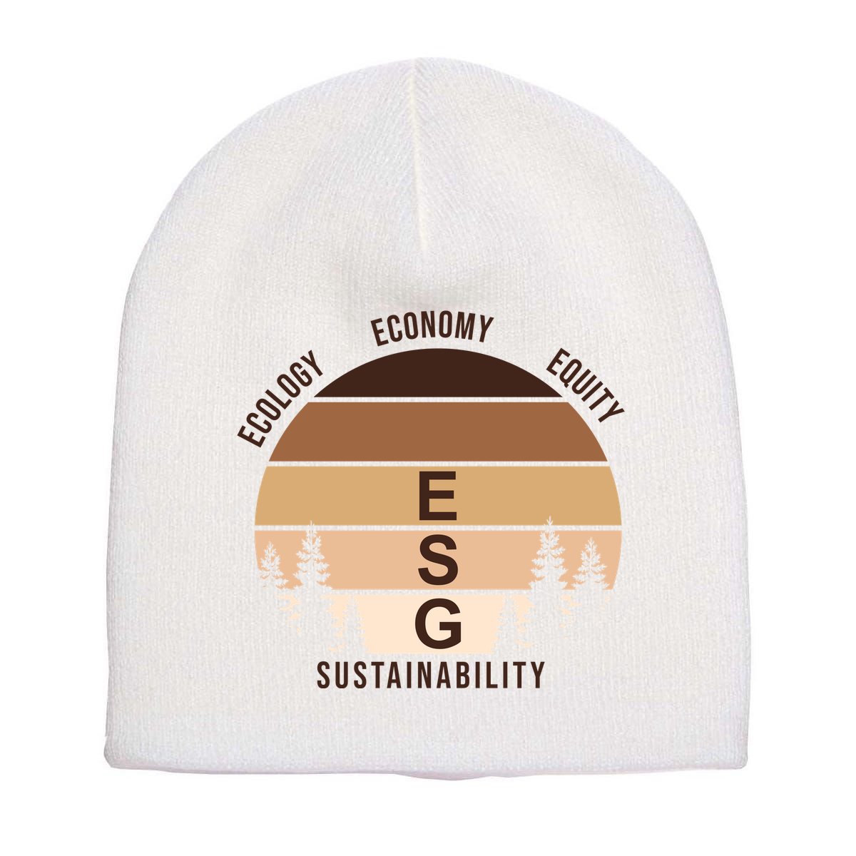 Environment Social Governance Retro ESG Short Acrylic Beanie