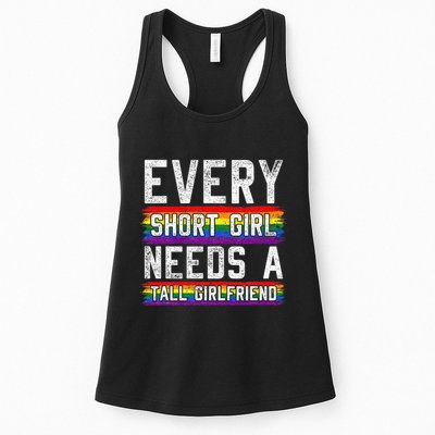 Every Short Girl Needs A Tall Girlfriend Lesbian Gift Lgbt Womens Tank Top