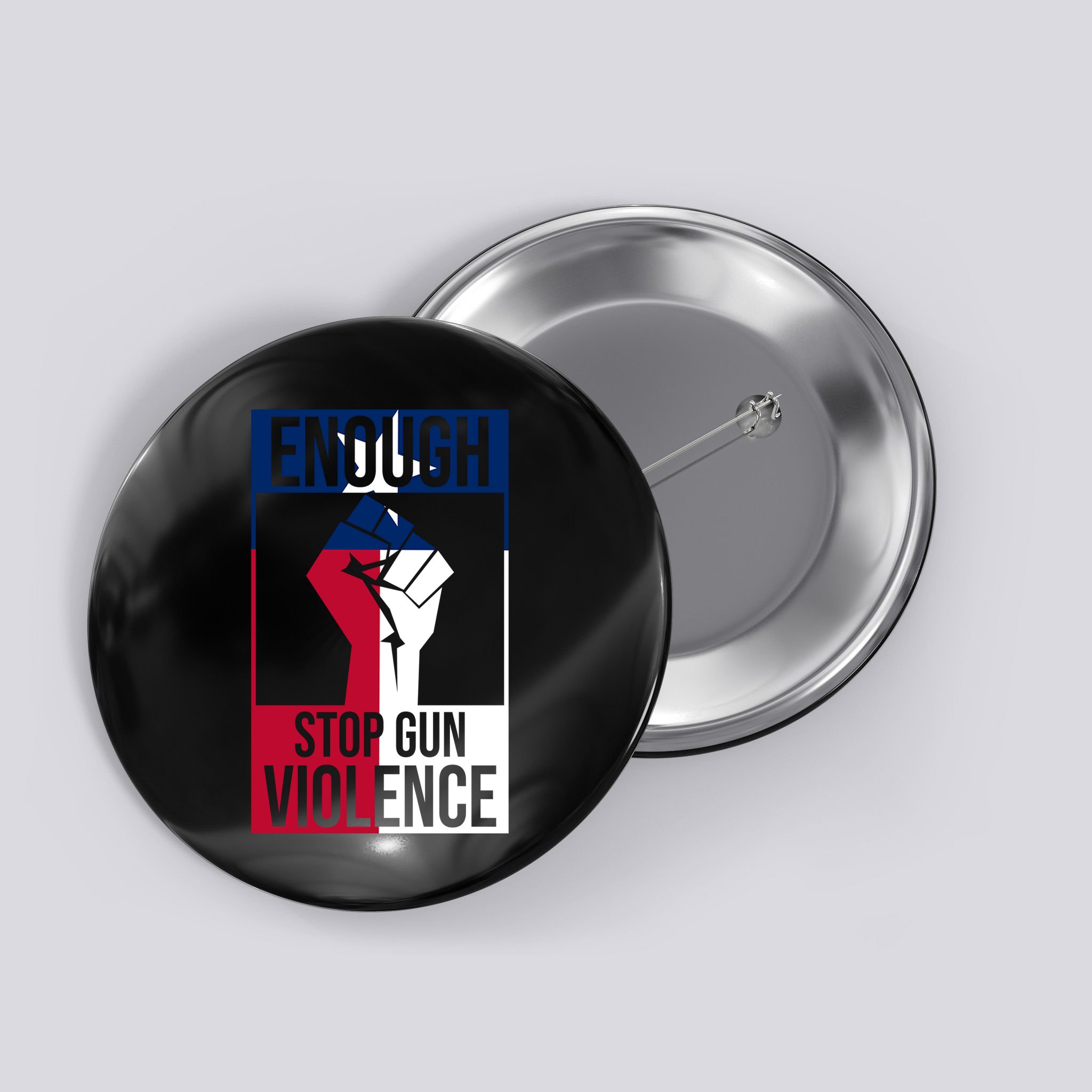 Enough Stop Gun Violence Texas Fist Button