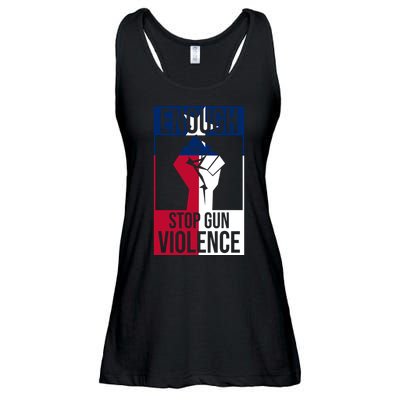 Enough Stop Gun Violence Texas Fist Ladies Essential Flowy Tank