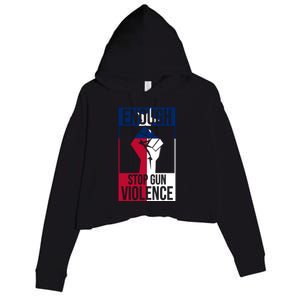 Enough Stop Gun Violence Texas Fist Crop Fleece Hoodie