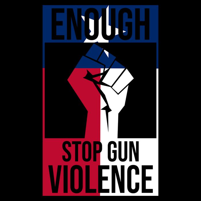 Enough Stop Gun Violence Texas Fist Tie-Dye T-Shirt