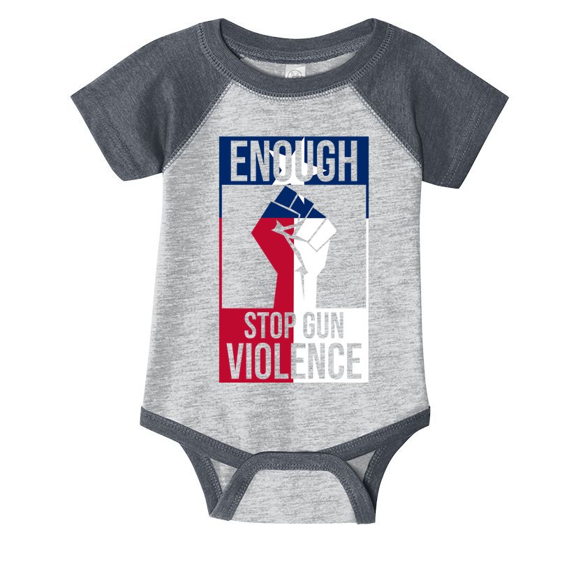 Enough Stop Gun Violence Texas Fist Infant Baby Jersey Bodysuit