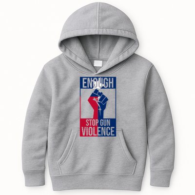 Enough Stop Gun Violence Texas Fist Kids Hoodie