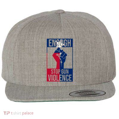 Enough Stop Gun Violence Texas Fist Wool Snapback Cap