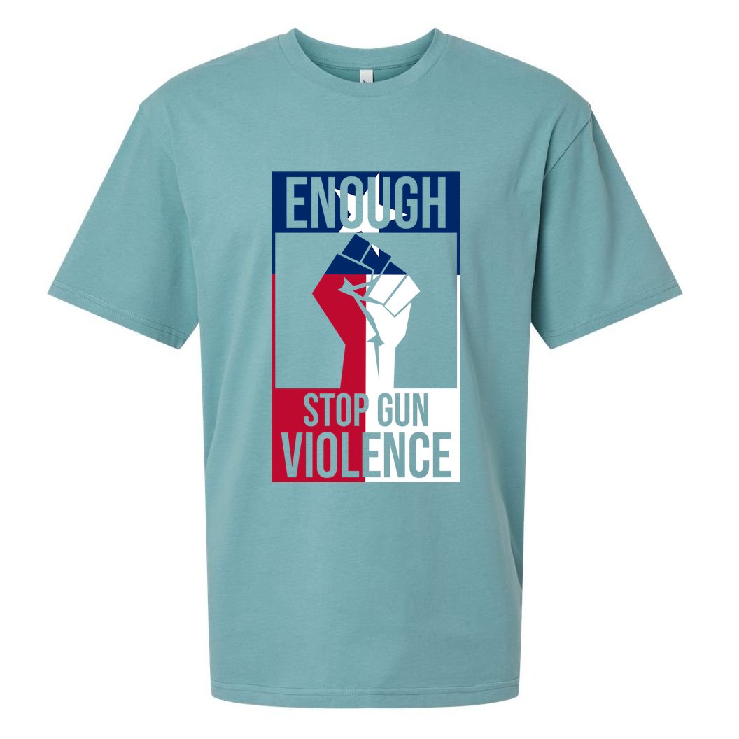 Enough Stop Gun Violence Texas Fist Sueded Cloud Jersey T-Shirt