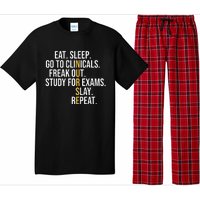 Eat Sleep Go To Clinicals Freak Out Nurse In Progress Pajama Set