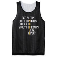 Eat Sleep Go To Clinicals Freak Out Nurse In Progress Mesh Reversible Basketball Jersey Tank