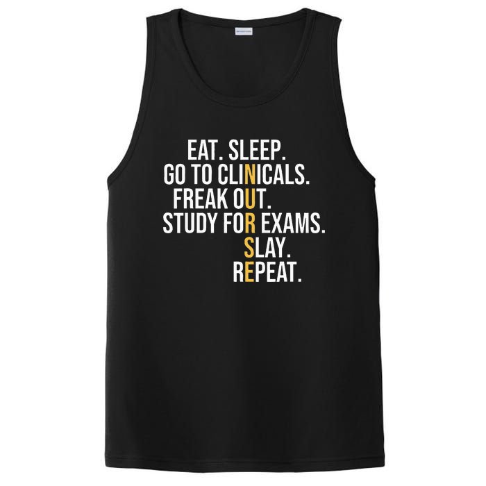 Eat Sleep Go To Clinicals Freak Out Nurse In Progress PosiCharge Competitor Tank