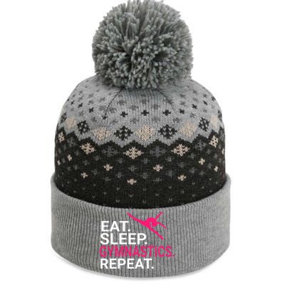 Eat Sleep Gymnastics Repeat Funny Gift Christmas Gift Sports The Baniff Cuffed Pom Beanie