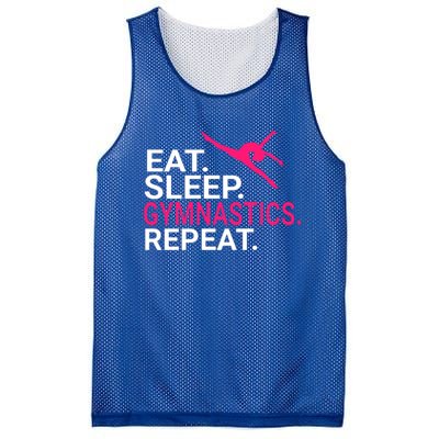 Eat Sleep Gymnastics Repeat Funny Gift Christmas Gift Sports Mesh Reversible Basketball Jersey Tank