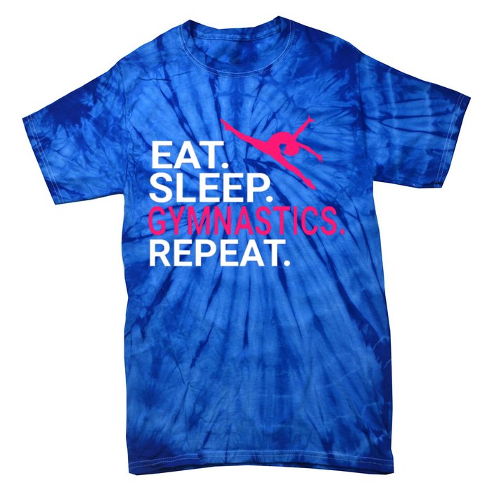 Eat Sleep Gymnastics Repeat Funny Gift Christmas Gift Sports Tie-Dye T-Shirt