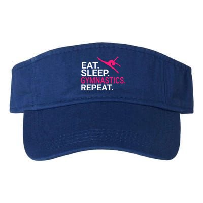 Eat Sleep Gymnastics Repeat Funny Gift Christmas Gift Sports Valucap Bio-Washed Visor