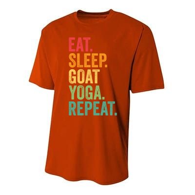 Eat Sleep Goat Yoga Repeat Funny Goat Yoga Meaningful Gift Performance Sprint T-Shirt