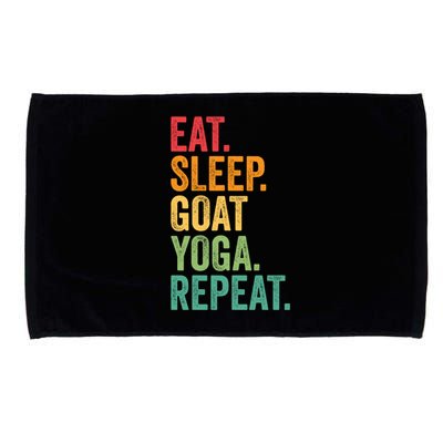 Eat Sleep Goat Yoga Repeat Funny Goat Yoga Meaningful Gift Microfiber Hand Towel