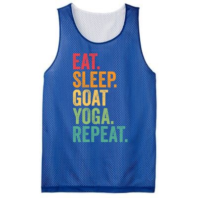 Eat Sleep Goat Yoga Repeat Funny Goat Yoga Meaningful Gift Mesh Reversible Basketball Jersey Tank