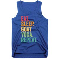 Eat Sleep Goat Yoga Repeat Funny Goat Yoga Meaningful Gift Tank Top