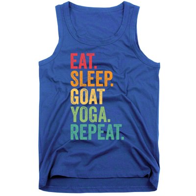 Eat Sleep Goat Yoga Repeat Funny Goat Yoga Meaningful Gift Tank Top