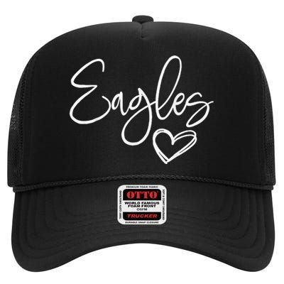 Eagles Spirit Gear for Sports Enthusiasts High Crown Mesh Back Trucker Hat