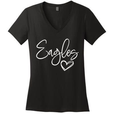 Eagles Spirit Gear for Sports Enthusiasts Women's V-Neck T-Shirt