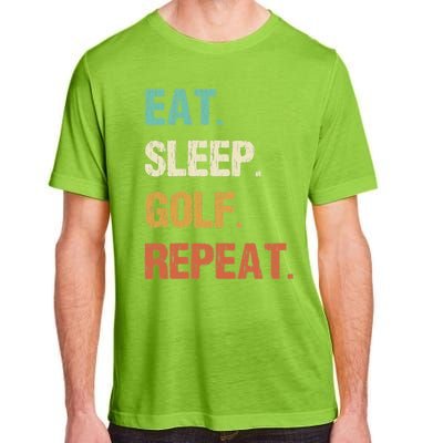 Eat Sleep Golf Repeat Golfer Golfing Funny Adult ChromaSoft Performance T-Shirt