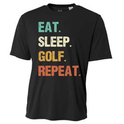 Eat Sleep Golf Repeat Golfer Golfing Funny Cooling Performance Crew T-Shirt