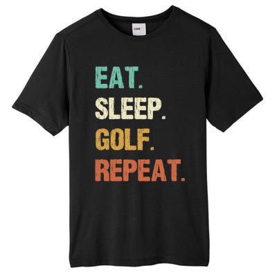 Eat Sleep Golf Repeat Golfer Golfing Funny Tall Fusion ChromaSoft Performance T-Shirt