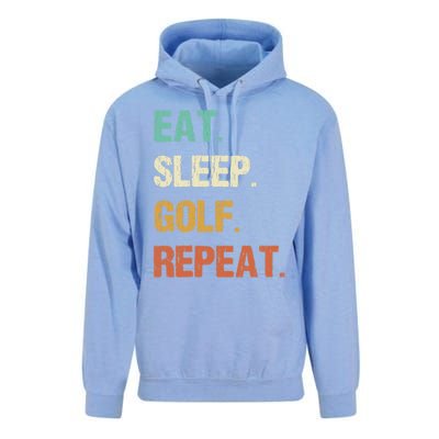 Eat Sleep Golf Repeat Golfer Golfing Funny Unisex Surf Hoodie