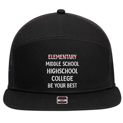 Elementary School Graduation 6th Grade Graduate 7 Panel Mesh Trucker Snapback Hat