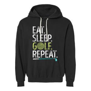 Eat Sleep Golf Repeat Golfing Golfer Funny  Wo Sports Garment-Dyed Fleece Hoodie