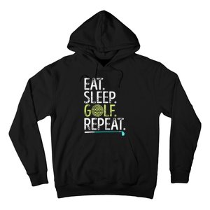 Eat Sleep Golf Repeat Golfing Golfer Funny  Wo Sports Hoodie