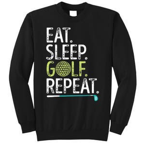 Eat Sleep Golf Repeat Golfing Golfer Funny  Wo Sports Sweatshirt