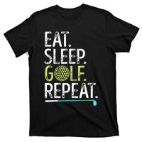 Eat Sleep Golf Repeat Golfing Golfer Funny  Wo Sports T-Shirt